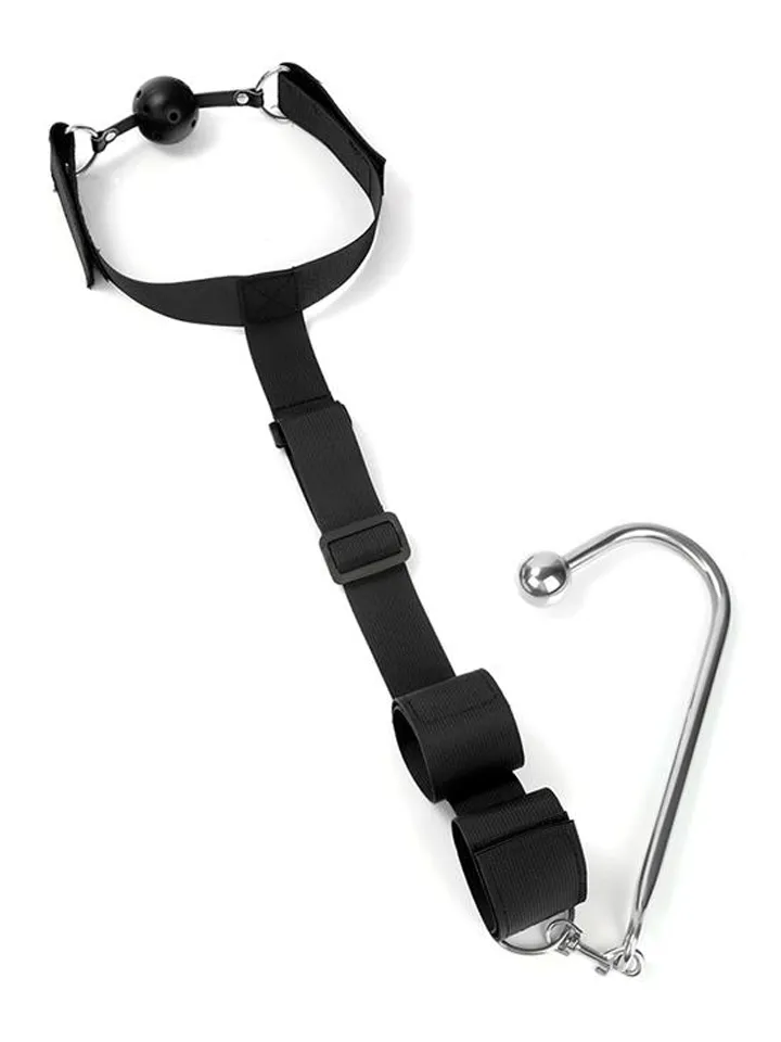 Mouth Gag With Cuffs & Anal Hook - Analhaken 1 [full]