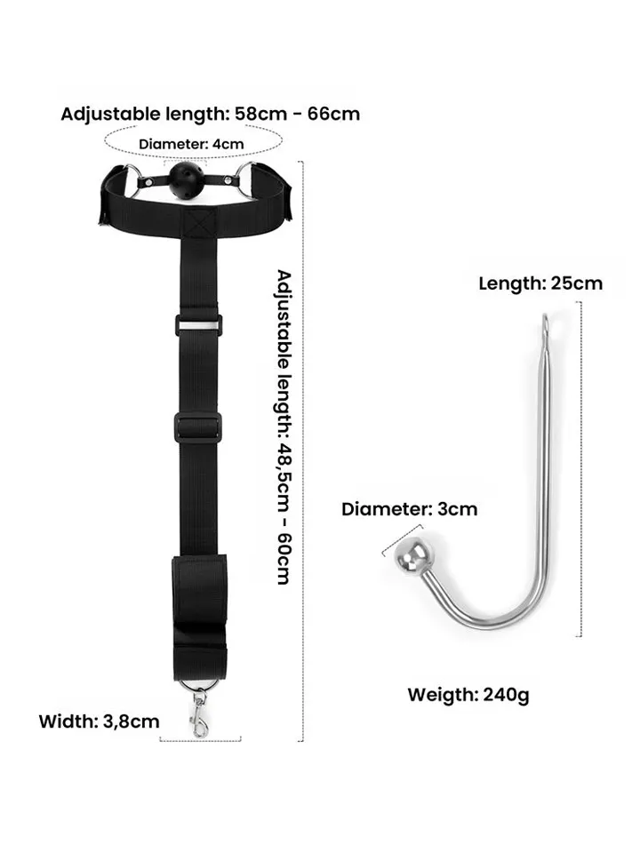Mouth Gag With Cuffs & Anal Hook - Analhaken 3 [full]