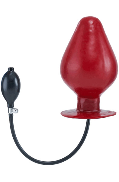 Mr B Aufblasbarer Latex Plug Vortex Rot XL - Aufblasbarer Analplug 1