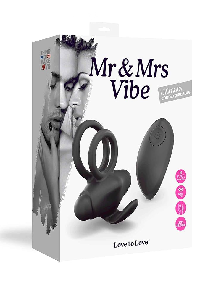 Mr & Mrs Vibe Ring Black - Vibrierender Penisring 2