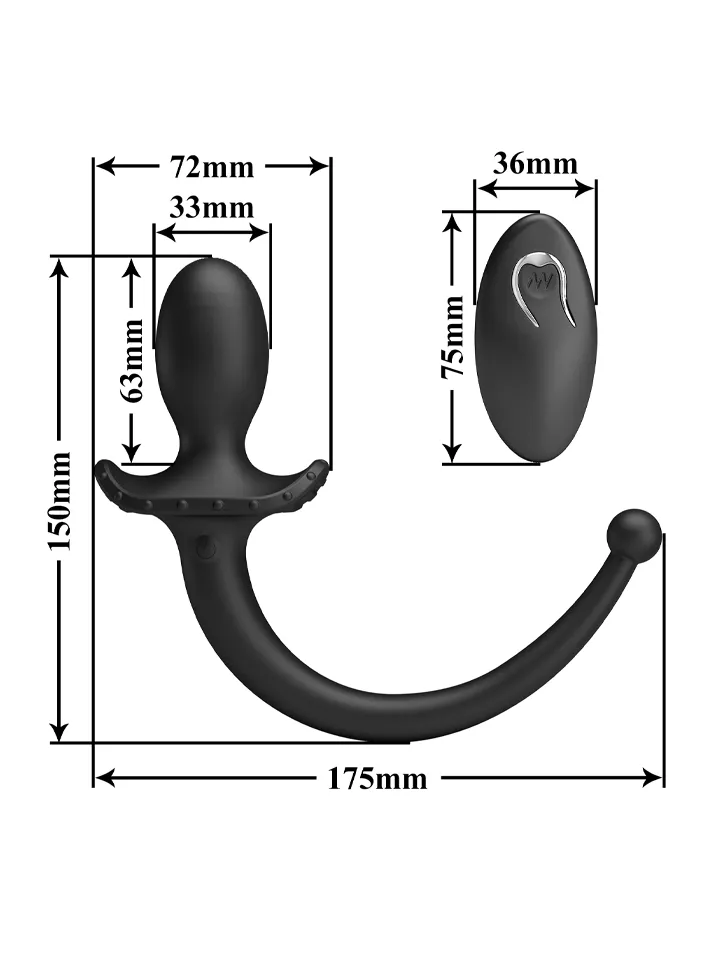 Mr. Play Remote Control Vibrating Butt Plug Tail - Vibrierender Analplug 3 [full]