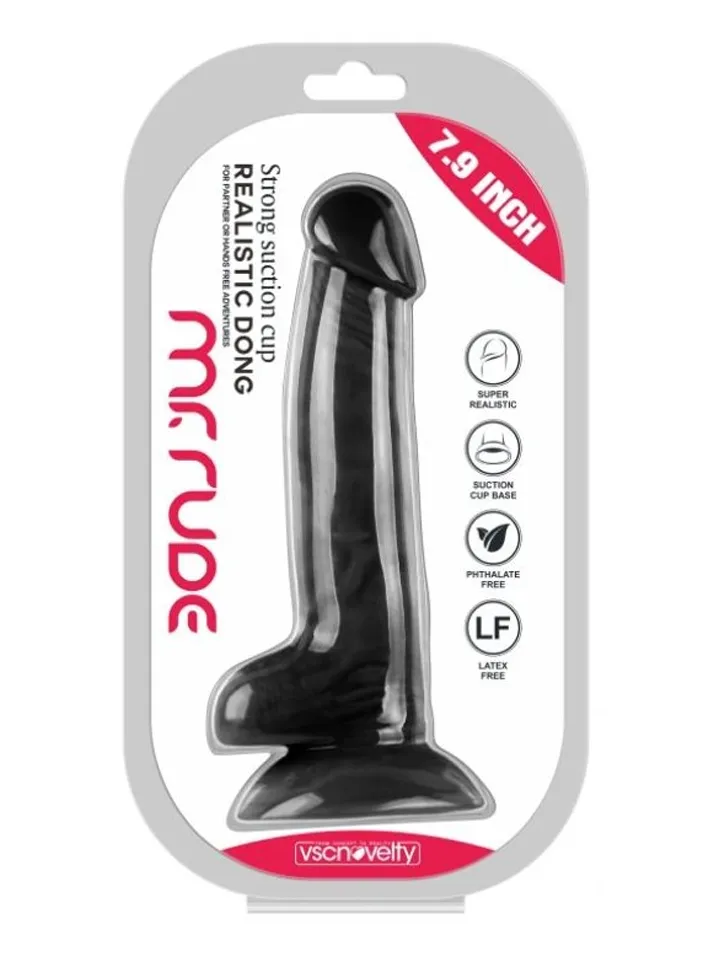 Mr. Rude Realistischer Penis Schwarz 17,8 cm - Dildo 3 [full]