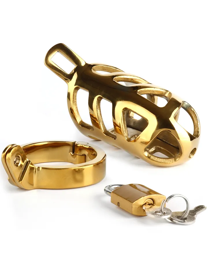 Mr. Steel Brutal Keuschheitskäfig Gold - Keuschheitskäfig 3
