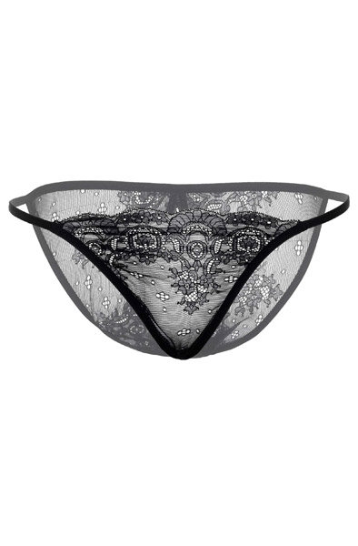 Natalia Ouvert Cheekini Schwarz - Slip ouvert 4