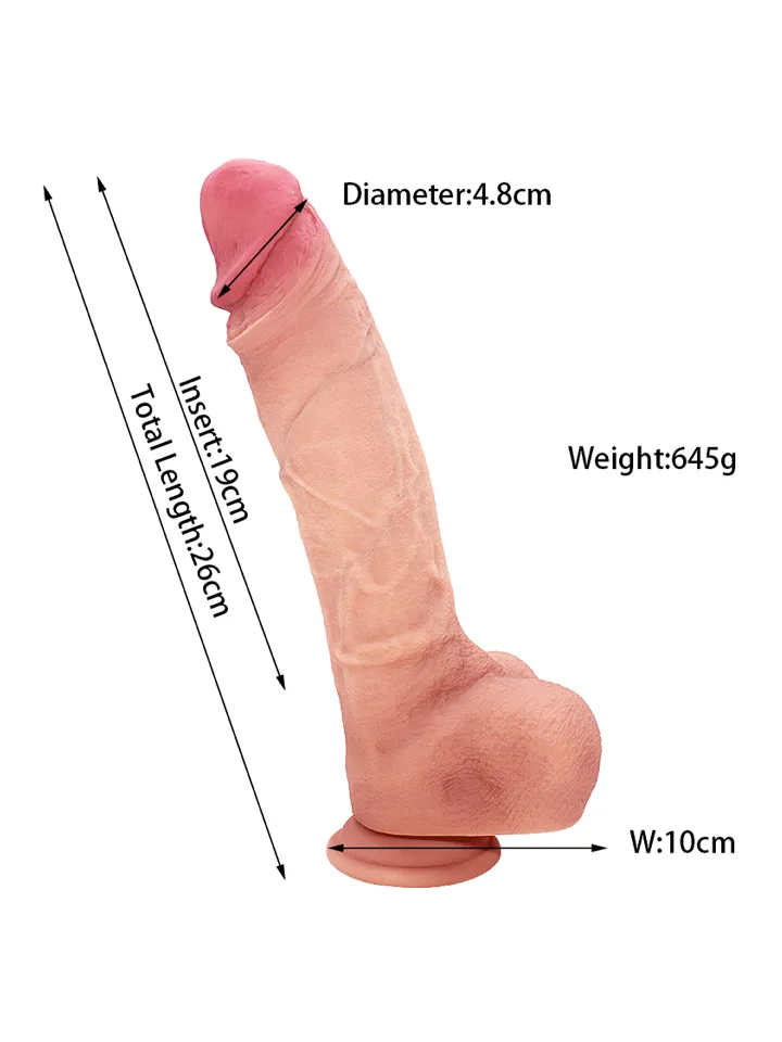 NaturalFeel Silicone Dildo 26 cm - Realistischer Dildo 3 [full]
