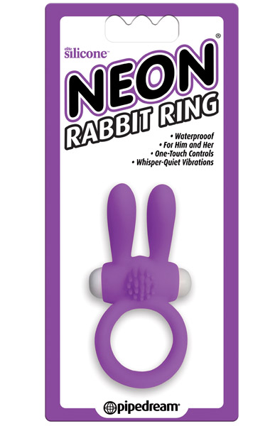 Neon Rabbit Ring Purple - Vibrierender Penisring 2