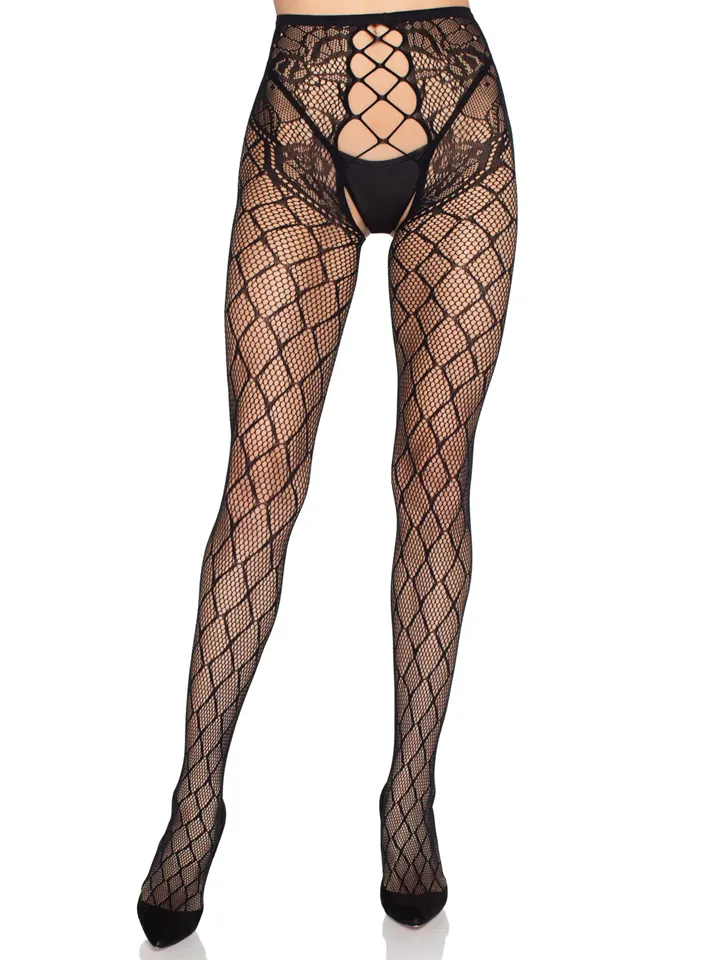 Net Tights With Crotchless Panty - Strümpfe 1 [full]