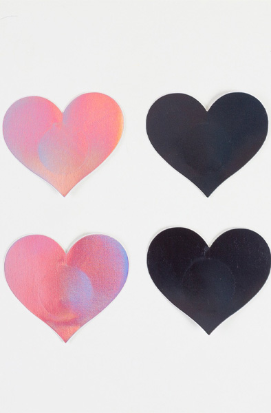 Nipple Covers Heart Shapped Holographic - Brustwarzenkappen 2