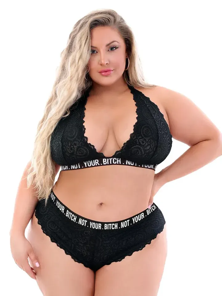Not Your Bitch Lace Bralette & Cheeky Panty Queen - Unterwäschen Set 1 [full]