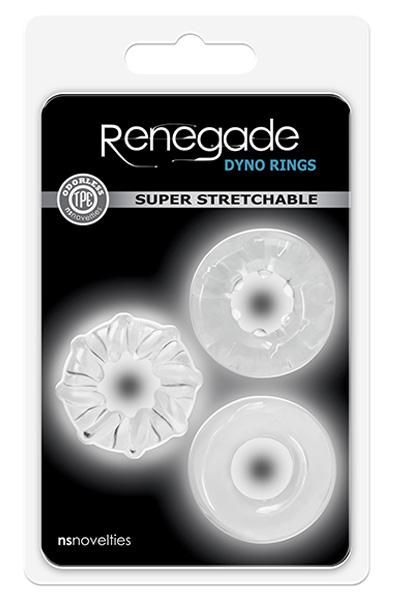 NS Novelties Renegade Dyno Rings Clear - Cockring-Set 2