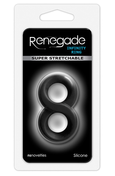 NS Novelties Renegade Infinity Ring Black - Penis- und Hodensackringe 2