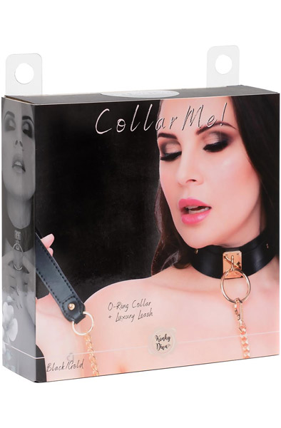 O-Ring Halsband & Leine Gold/Schwarz - Halsband & Leine 4