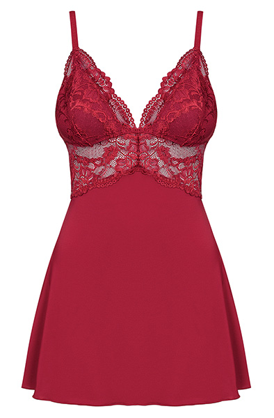 Obsessive 810-BAB Babydoll & String in Kastanienbraun - Babydoll-Dessous 3