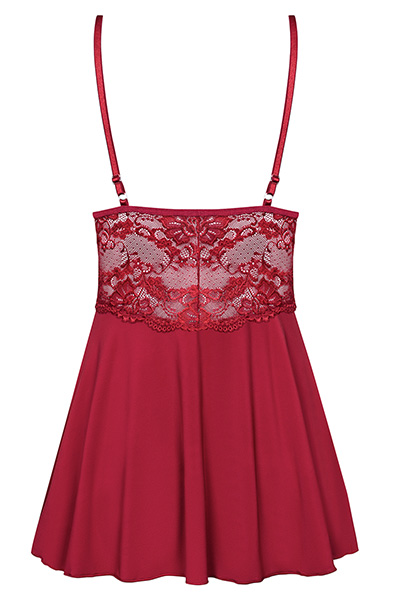Obsessive 810-BAB Babydoll & String in Kastanienbraun - Babydoll-Dessous 4