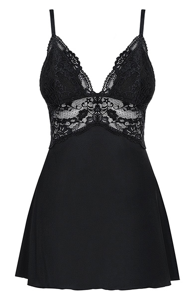 Obsessive 810-BAB Babydoll & String Schwarz - Sexy Dessous 3