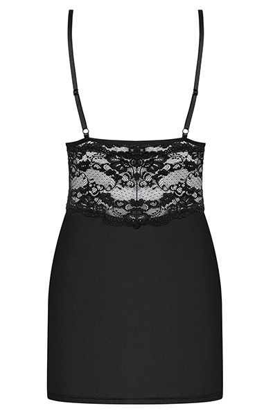 Obsessive 810-CHE-1 Negligé & String Schwarz - Sexy Dessous 4