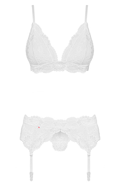 Obsessive 810-SEG-2 3-teiliges Set Weiß - Sexy Dessous 4