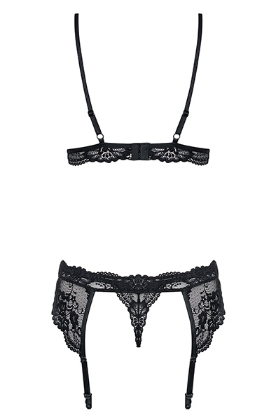 Obsessive 810-SEG 3-teiliges Set Schwarz - Sexy Dessous 5