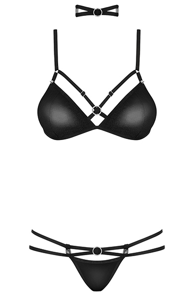 Obsessive 823-SET-1 3-teiliges Set Schwarz - Sexy Dessous 3
