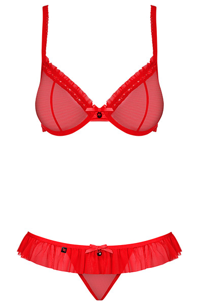 Obsessive 827-SET-3 2-teiliges Set Rot - Sexy Dessous 3