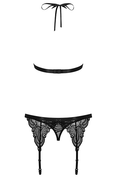 Obsessive 828-SEG-1 3-teiliges Set Schwarz - Sexy Dessous 4