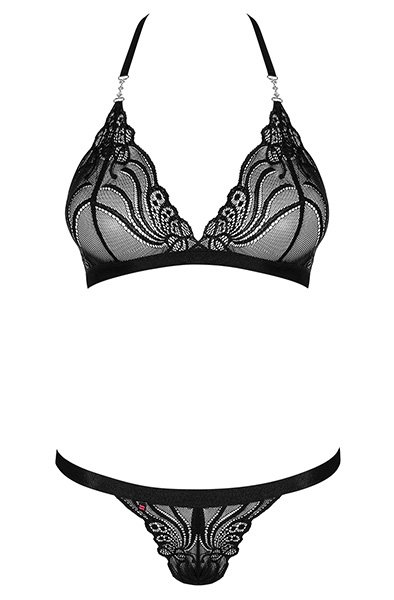 Obsessive 828-SET-1 2-teiliges Set Schwarz - Sexy Dessous 3