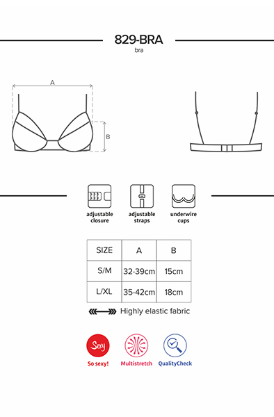 Obsessive 829-BRA-3 BH Rot - Sexy Dessous 4