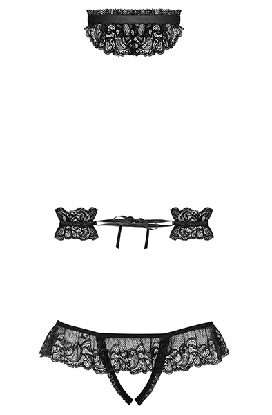 Obsessive 830-SEA-1 3-teiliges Set Schwarz - Sexy Dessous 3
