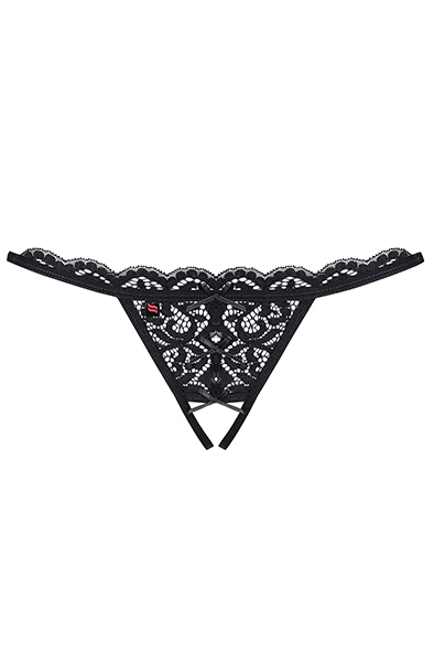 Obsessive 831-THC-1 Ouvert String Schwarz - Slip ouvert 4