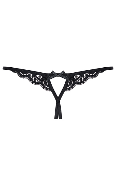 Obsessive 831-THC-1 Ouvert String Schwarz - Slip ouvert 5