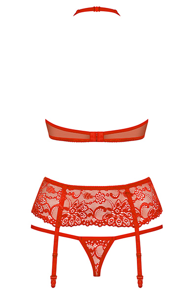 Obsessive 838-SEG-3 3-teiliges Set Rot - Sexy Dessous 5