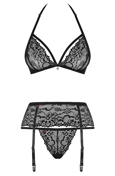 Obsessive 838-SEG 3-teiliges Set Schwarz - Sexy Dessous 3