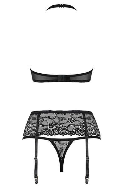 Obsessive 838-SEG 3-teiliges Set Schwarz - Sexy Dessous 4