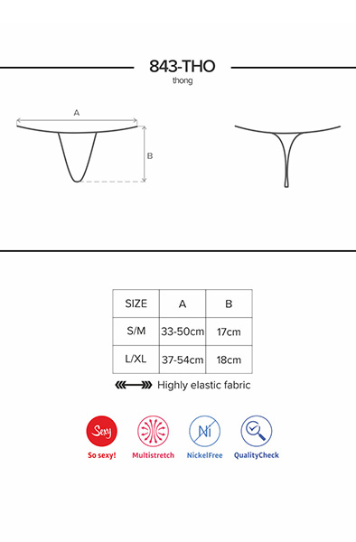 Obsessive 843-THO-2 String Tanga Weiß - Spitzenhöschen 5