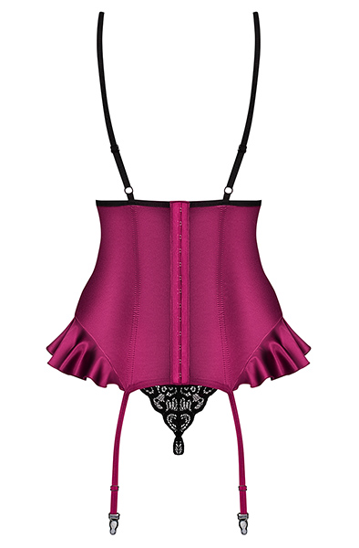Obsessive 845-COR-5 Korsett & String in Rosa - Korsett & String 4