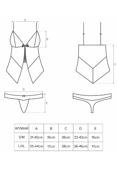 Obsessive 846-BAB-1 Schwarzes Babydoll - Sexy Kleidung 3