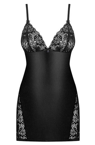 Obsessive 846-CHE-1 Negligé & String Schwarz - Sexy Dessous 3