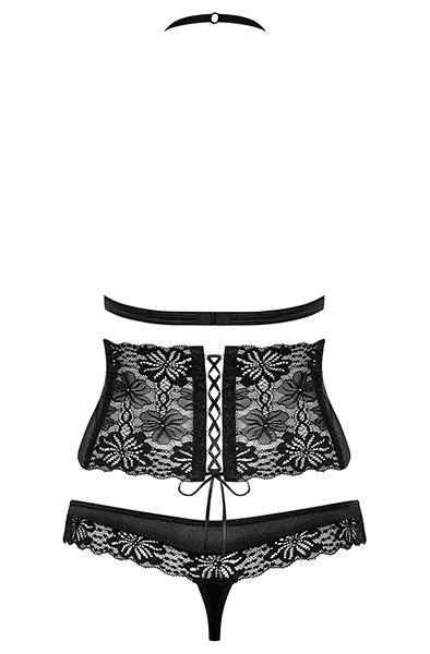 Obsessive 846-SEG-1 3-teiliges Set Schwarz - Sexy Dessous 4