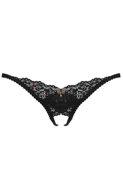 Obsessive 852-THC-1 Ouvert String Schwarz - Slip ouvert 3