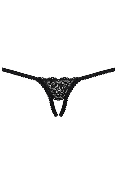 Obsessive 852-THC-1 Ouvert String Schwarz - Slip ouvert 4
