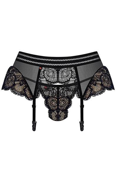 Obsessive 853-GAR-1 Strumpfbandgürtel & String Schwarz - Strumpfhalter 3