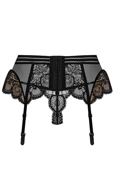 Obsessive 853-GAR-1 Strumpfbandgürtel & String Schwarz - Strumpfhalter 4