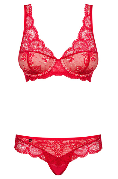 Obsessive 853-SET-3 2-teiliges Set Rot - Sexy Dessous 3