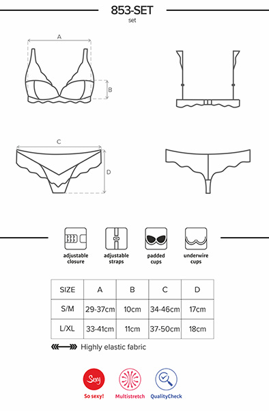 Obsessive 853-SET-3 2-teiliges Set Rot - Sexy Dessous 5