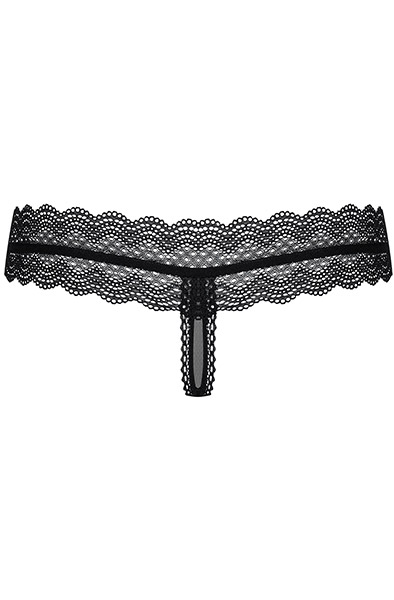 Obsessive 857-THO-1 String Tanga Schwarz - Spitzenhöschen 4