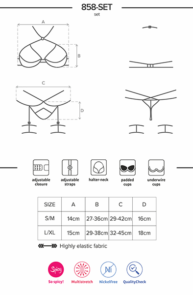 Obsessive 858-SET-1 Set, 3-teilig - Sexy Dessous 5