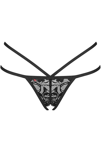 Obsessive 860-THC-1 Ouvert-String Schwarz - Slip 3
