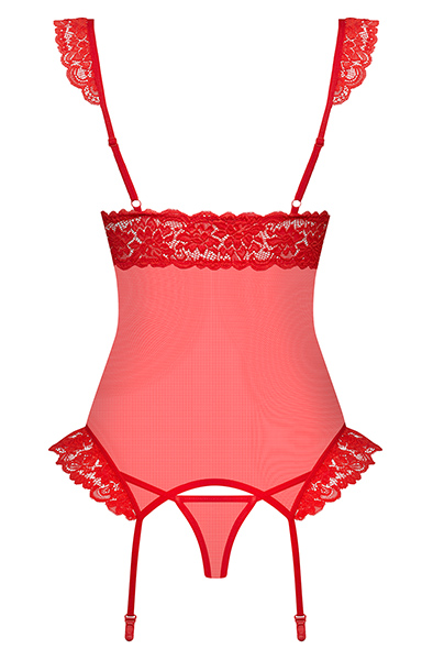 Obsessive 863-COR-3 Korsett & String in Rot - Korsett & String 4