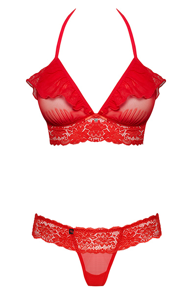 Obsessive 863-SET-3 2-teiliges Set Rot - Sexy Dessous 3