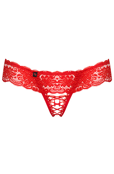 Obsessive 863-THC-3 Ouvert-String Rot - Slip ouvert 3
